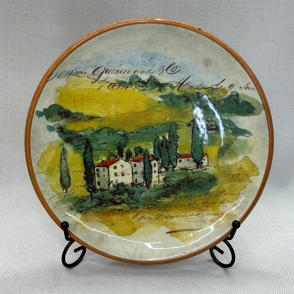 Williams Sonoma Paysage Salad Dessert Plate 9" Tuscon Italy Marc Lacaze 2008